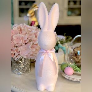 Flocked Bunny~Blush Pink~16”